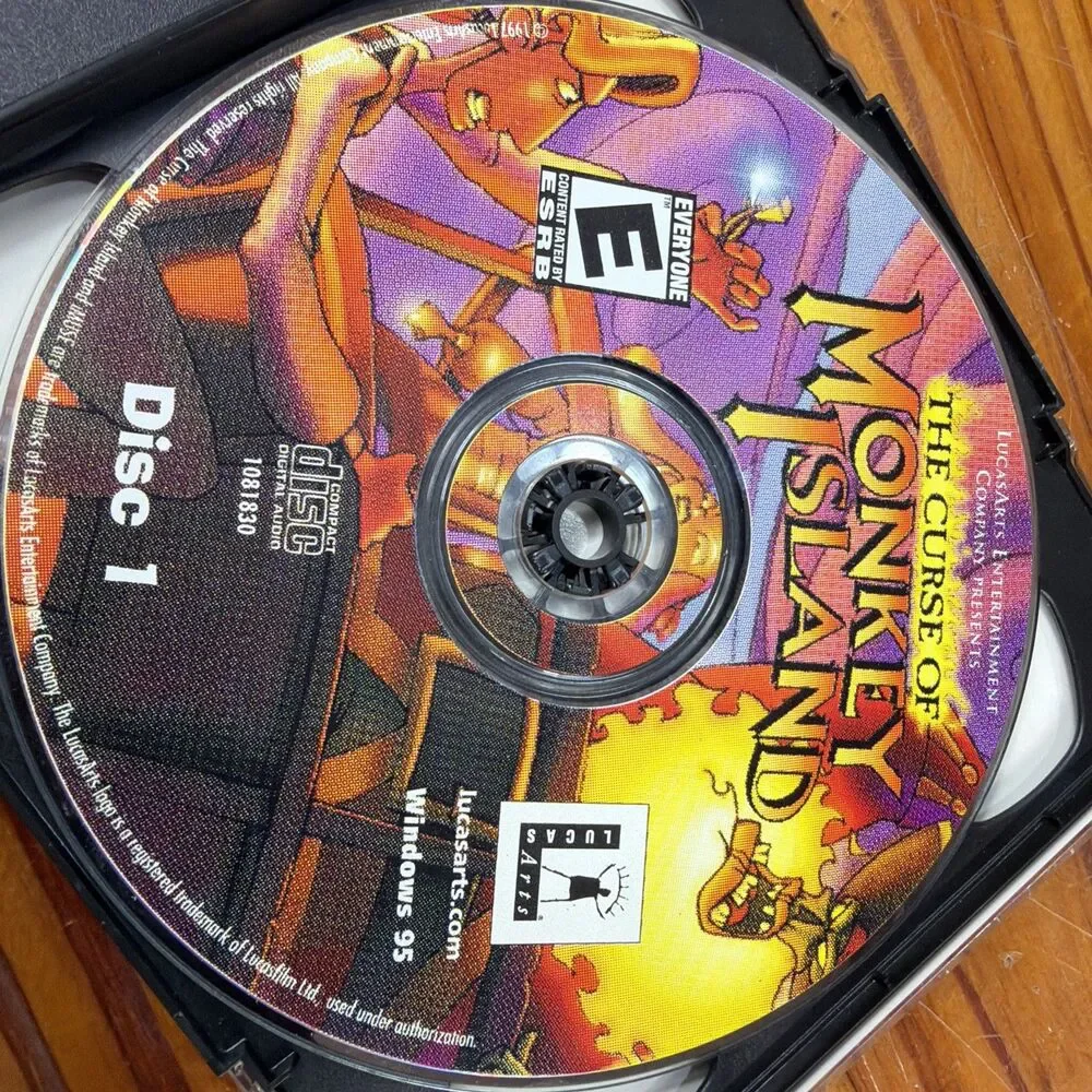 VINTAGE The Curse Of Monkey Island Lucas Arts PC CD-ROM 1997 Pirates MINTY!